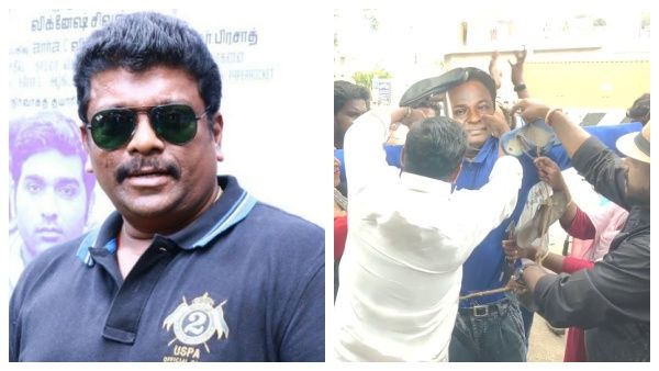 இது ரொம்ப ஓவர்.. ப்ளூ சட்டை மாறன் உருவபொம்மை எரிப்பு.. ரசிகர்கள் அட்ராசிட்டி!