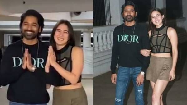 பார்ட்டியில் கைகோர்த்தபடி போஸ்.. அனைவரையும் கவர்ந்த தனுஷ் -சாரா அலிகான் ஜோடி!