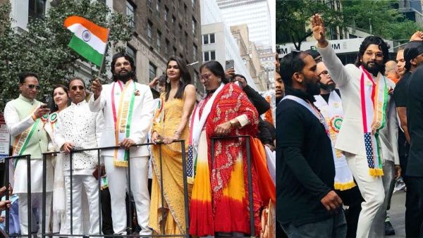 அல்லு அர்ஜுனுக்கு கிடைத்த மிகப்பெரிய கௌரவம்..அமெரிக்காவில் இந்திய தேசிய கொடியுடன் வலம்!