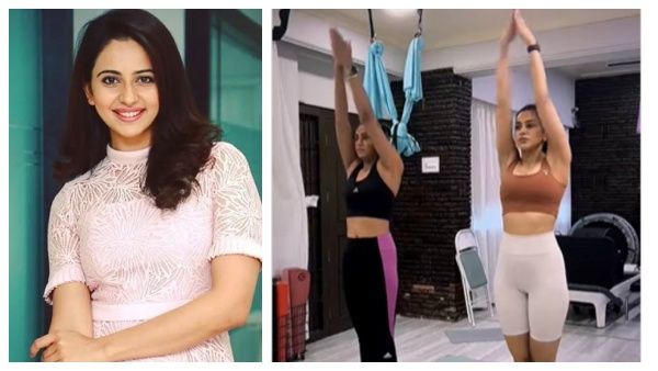 யோகாவை கூட பார்ட்னரோடத்தான் செய்வாங்களாம் ரகுல் பிரீத்.. என்னமா உடம்பை வளைக்கிறாங்க!