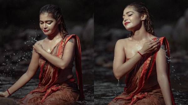 தண்ணீரில் பூத்த தாமரையாக இரவு வெளிச்சத்தில் ஜொலிக்கும் தர்ஷா குப்தா.. வேற லெவல் போட்டோஸ் பகிர்வு!