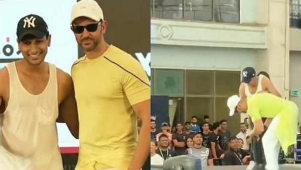 ரசிகரின் காலில் விழுந்த ஹிருத்திக் ரோஷன்...என்ன மனுஷன்யா இவரு ?