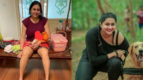 ட்வின்ஸ் குழந்தையை பெற்றெடுத்ததும் நமீதா எப்படி மாறிட்டாருன்னு பாருங்க.. குஷ்பு கமெண்ட் வேற!