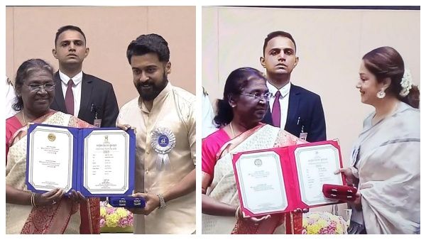 National Awards 2022: முதல் தேசிய விருதை பெற்ற சூர்யா... ஆனந்த கண்ணீர் வடித்த ஜோதிகா...