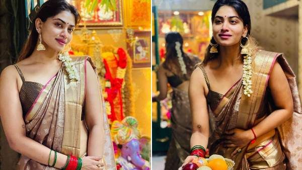 அழகான அம்சமான கெட்டப்பால் ரசிகர்களை கட்டிப் போட்ட ஷிவானி.. விநாயகர் சதுர்த்தி ஸ்பெஷல்!