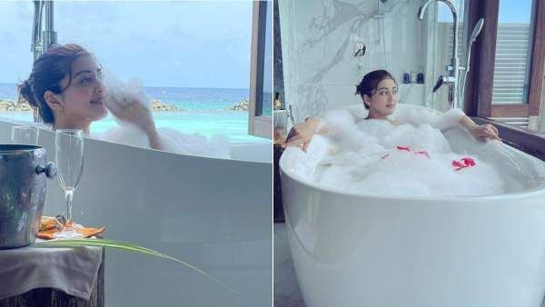 பாத் டப்பில் பிறந்தமேனியாக குளிக்கும் பிரணிதா.. குழந்தை எங்கே காணோம் என நெட்டிசன்கள் கலாய்!