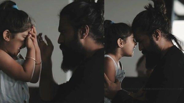 மனுஷனுக்கு குழந்தை மனசுய்யா..மகளுடன் கொஞ்சி விளையாடும் யாஷ்!