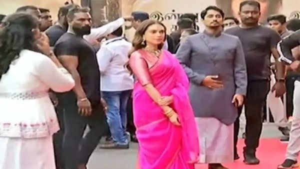 PS1 audio launch: ஒரே காரில் ஜோடியா வந்த அதிதி ராவ்-சித்தார்த்..ஓ கதை அப்படி போகுதோ!