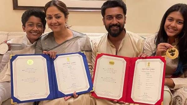 தேசிய விருது விழாவில் முதன்முறை..ஜோடியாக விருது வாங்கிய சூர்யா-ஜோதிகா..விழாவில் சிறப்பான சம்பவம்