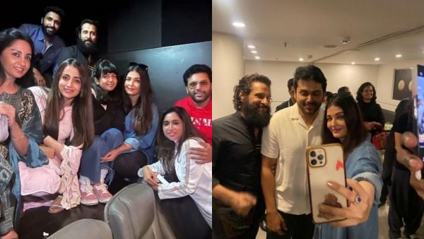 பொன்னியின் செல்வன் பார்க்க சென்னை வந்த ஐஸ்வர்யா ராய்… விக்ரம், கார்த்தியுடன் க்யூட் செல்ஃபி