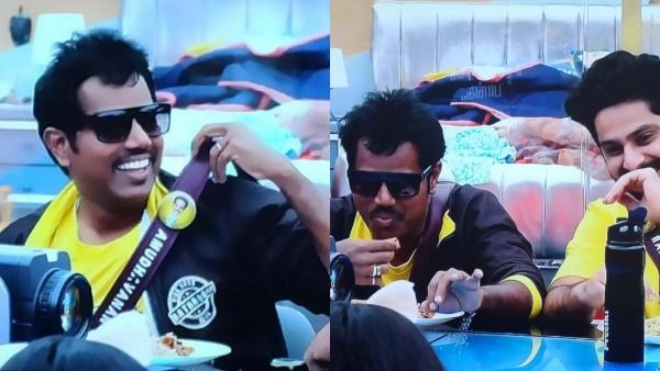 ஜாலி மூடுக்கு மாறிய பிக்பாஸ் டீம். ரஜினி ஸ்டைலில் அலப்பறை செய்த அமுதவாணன்!