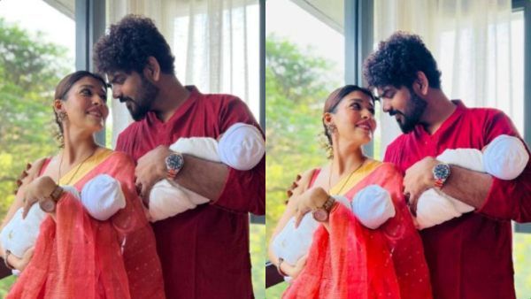 கையில் குழந்தைகளுடன் நயன்-விக்கி தம்பதியின் தீபாவளி கொண்டாட்டம்..வாழ்த்து சொல்லி மகிழும் ரசிகர்கள்