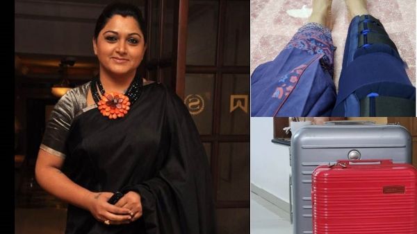 காலில் கட்டுடன் குஷ்பூ... என்னாச்சு என பதறிய ரசிகர்கள்... திரையுலகில் அடுத்தடுத்து அதிர்ச்சி