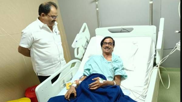 மருத்துவமனையில் சேர்க்கப்பட்ட நடிகர் மனோபாலா.. நலம் விசாரித்தார் பூச்சி முருகன்!