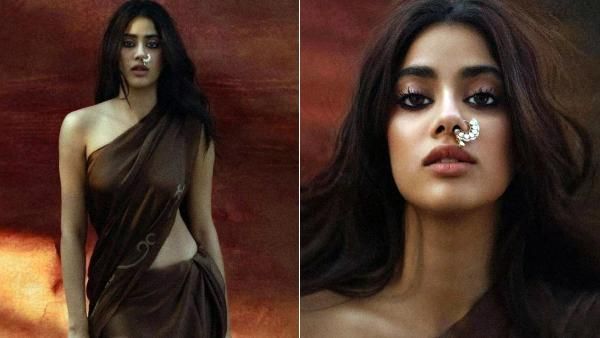 மேலாடை இல்லாமல் படுகவர்ச்சி உடையில் ஜான்வி கபூர்.. பார்க்க பார்க்க திகட்டாத அழகு!