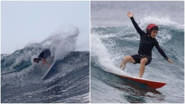 புலிக்கு பிறந்தது பூனையாகுமா.. தோர் நடிகரின் மகன் என்னம்மா சர்ஃபிங் பண்றாரு.. மனைவியும் தான்!