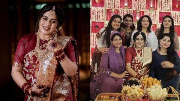 நிறைமாத கர்ப்பிணியான பூர்ணா.. கோலாகலமாக நடந்த வளைகாப்பு.. அழகிய புகைப்படங்கள்!