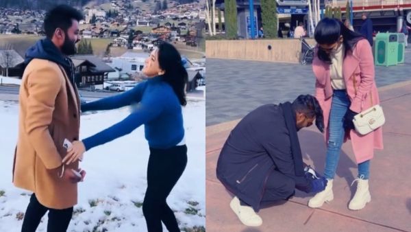 காஷ்மீர் என்ன காஷ்மீர்.. ஸ்விட்சர்லாந்தில் கொஞ்சி விளையாடும் அமீர் - பாவனி.. ஐஸ் கட்டி எடுத்து?