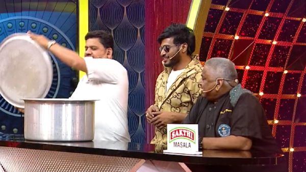 இன்னைக்கு ஒரு புடி.. பிரியாணி சேலஞ்சை அரங்கேற்றிய குக் வித் கோமாளி சீசன் 4 நிகழ்ச்சி!