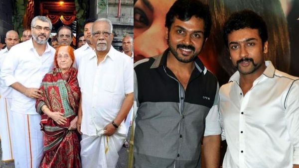 அஜித்தின் வீடு தேடிச் சென்ற சூர்யா, கார்த்தி... தந்தை மறைவுக்கு இரங்கல்!