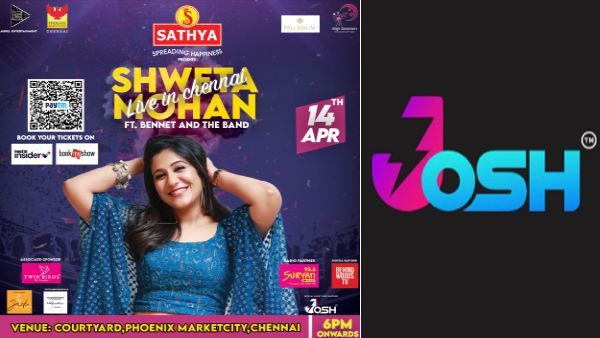 Shweta Mohan: சென்னையில் ஸ்வேதா மோகனின் இசை திருவிழா... Josh App கொண்டாட்டத்தில் இணையும் பிரபலம்!