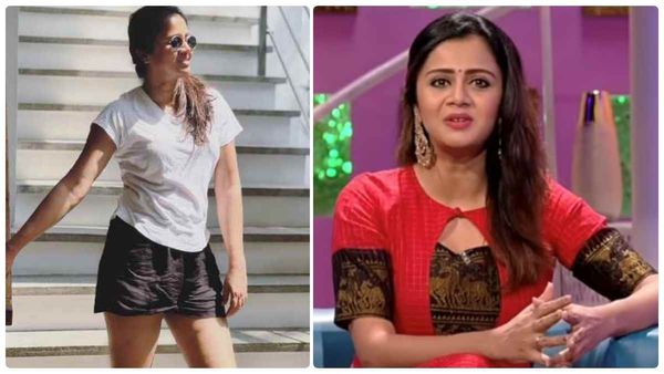 என்ன சிம்ரன் இதெல்லாம்? குட்டி டவுசரில் தொடையழகி ரம்பாவிற்கே டஃப் கொடுத்த VJ அஞ்சனா!