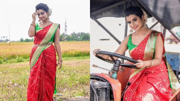 Sivaangi :கவர்ச்சி ரூட்டுக்கு மாறிய ஷிவாங்கி.. சேலையில் க்யூட் போட்டோஸ்!