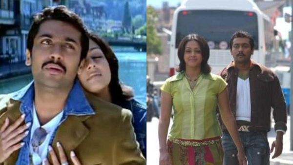 பின்னாடி ஒருத்தன் என்ன பண்றானு கூடத் தெரியாம ரொமான்ஸ் பண்ண சூர்யா - ஜோதிகா.. எப்போ தெரியுமா?