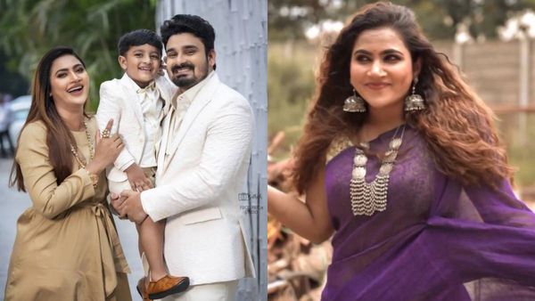 Myna Nandhini :முதல் பேமிலி போட்டோஷுட்டை எடுத்த மைனா நந்தினி.. நல்லாதான் இருக்கு!