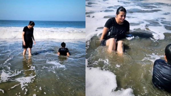 Bhumika Chawla: பீச்சில் குழந்தையை போல ஆட்டம் போட்ட பத்ரி பட நடிகை.. பூமிகாவின் செம பிக்ஸ்!