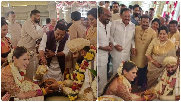 Abishek Ambareesh - அம்பரீஷ் மகன் திருமணத்தில் ரஜினிகாந்த் - ட்ரெண்டாகும் புகைப்படங்கள்