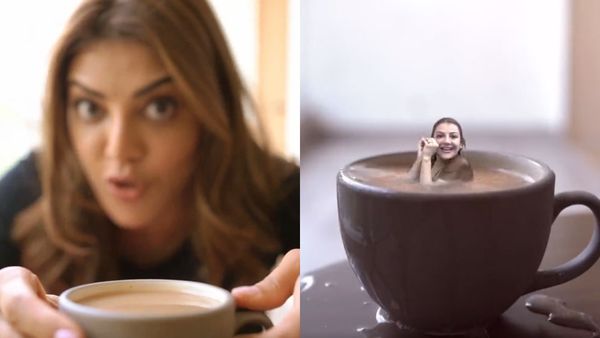 Kajal Aggarwal - காபி கப் உள்ளே விழுந்த காஜல் அகர்வால்.. தூக்கி வாரிப்போட்ட வீடியோ