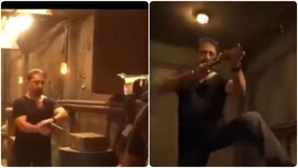 Kamal haasan: துப்பாக்கியை லாவகமாக கையாளும் கமல்.. விக்ரம் சூட்டிங் ஸ்பாட் வீடியோ இதோ!