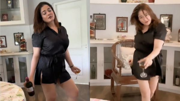 ஒரு கையில் சரக்கு.. இன்னொரு கையில் கிளாஸ்.. அளவு பார்த்து ஊற்றி குடிக்கும் கிரண்!