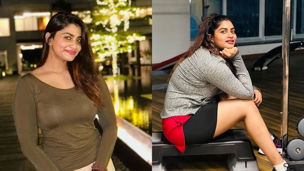 வாழைத்தண்டு.. வாழைத்தண்டு தான்.. ஜிம்மில் ஷார்ட் உடையில் என்னவொரு லுக்.. ஷிவானியின் செம பிக்ஸ்!