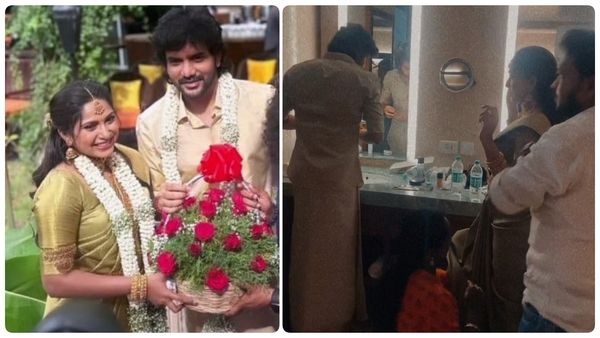 புது மாப்பிள்ளை பொண்ணையும் பாரு.. மேக்கப் ரூமில் ரெடியாகும் கவின் - மோனிகா.. டிரெண்டாகும் வீடியோ!