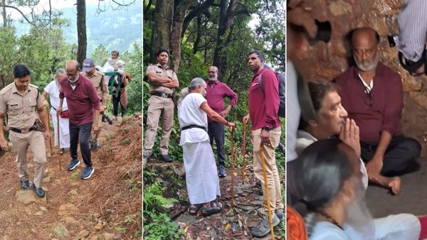கரடு முரடான மலைப்பாதை.. இரண்டு மணி நேரம் பயணம்.. பாபாஜி குகையில் தியானம் செய்த ரஜினிகாந்த்!