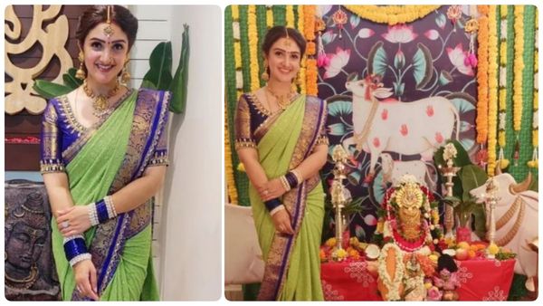 வந்தாள் மகாலட்சுமியே.. பட்டுப் புடவையில் தேவதை போல ஜொலித்த ஸ்ரீ தேவி!