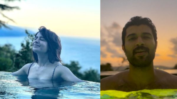 என்ன சமந்தாவும், விஜய் தேவரகொண்டாவும் நீச்சல் குளத்துல இருக்காங்க.. ஒரே குஷி தான் போல!