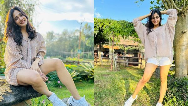 கால் அழகுல பூஜா ஹெக்டேவுக்கு டஃப் கொடுக்குறீங்களே!.. அரை டவுசரில் அட்ராசிட்டி பண்ணும் லாஸ்லியா!