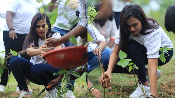 Ramya Pandian: பக்குவமா பார்த்து பார்த்து மரம் நடும் ரம்யா பாண்டியன்.. கொடுத்து வச்ச மரம்!