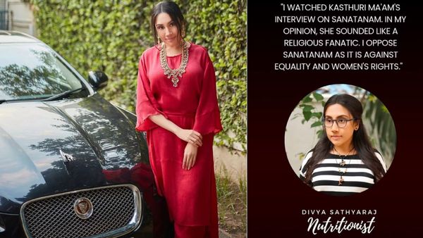 சனாதன சர்ச்சை.. கஸ்தூரி மத வெறியராக இருக்கலாம்.. சத்யராஜ் மகள் கடும் தாக்கு!