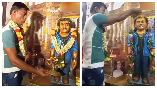 மதுரையில் ரஜினிகாந்த் கோயில்.. 250 கிலோ கருங்கல்லில் சிலை.. பக்தி பரவசமடைந்த ரசிகர்!