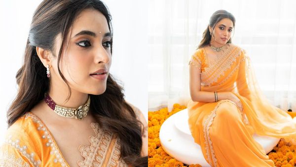 அழகான ராட்சசியே அடி நெஞ்சில் குதிக்கிறியே.. புடவையில் அழகை காட்டும் பிரியங்கா மோகன்!