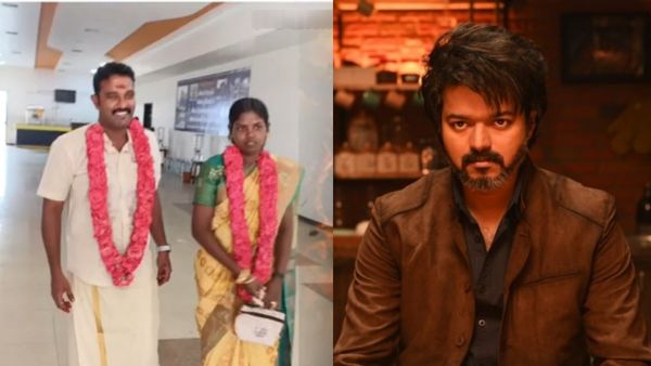 விஜய் ரசிகை தான் மனைவியா வரணும்னு.. லியோ தியேட்டரில் மோதிரம் மாற்றிக்கொண்ட ஜோடி!