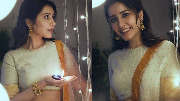 Raashi khanna: களைகட்டும் தீபாவளி.. புத்தாடையுடன் புகைப்படங்களை வெளியிட்டு வாழ்த்து சொன்ன ராஷி கண்ணா!
