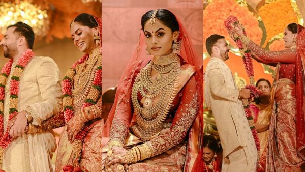 கவனம் ஈர்த்த கார்த்திகா நாயரின் திருமண புடவை.. வாய்பிளக்க வைக்கும் நகை மதிப்பு!