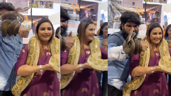 என்ன பொண்ணுடா இவ.. மலைப்பாம்புடன் போஸ் கொடுத்த மைனா நந்தினி.. தெறித்து ஓடிய பேன்ஸ்!