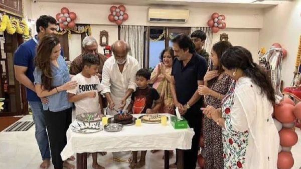 Rajinikanth: குடும்பத்துடன் கேக் வெட்டி பிறந்தநாள் கொண்டாடிய ரஜினிகாந்த்.. பேரன்களுடன் குதூகலம்!