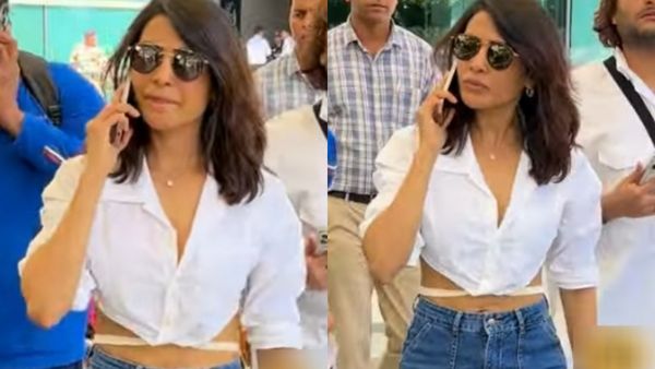 Actress Samantha: கலக்கல் உடையில் விமானநிலையத்திற்கு வந்த சமந்தா.. ட்ரெண்டாகும் வீடியோ!